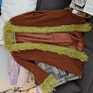 Corduroy fluffy jacket